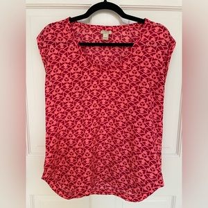 J.Crew Factory Short Sleeve Blouse, Size 6